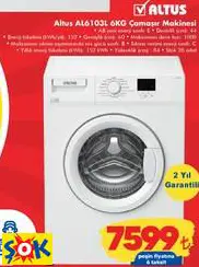 ALTUS AL6103L 6KG ÇAMAŞIR MAKİNESİ